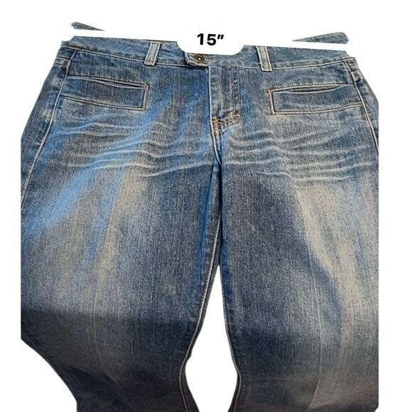 American Eagle Blue Jeans Women’s Size 2T Low Rise Straight Leg Denim Classic - Picture 9 of 10